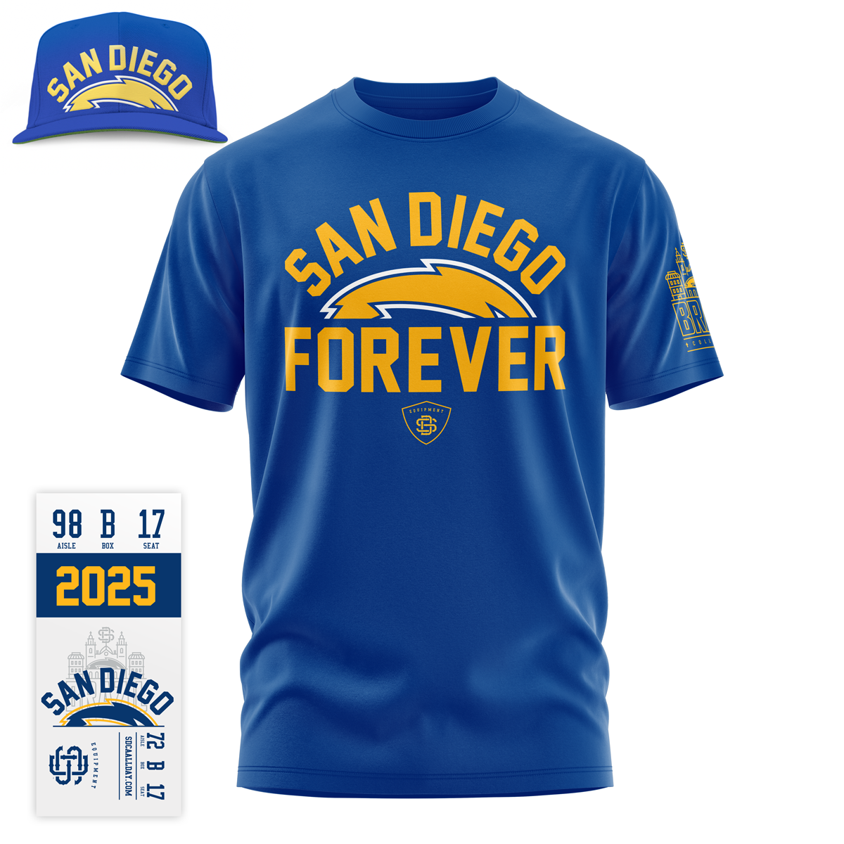 SD4EVER BRAZIL 2025 (Royal T-Shirt & Hat Bundle Pack)